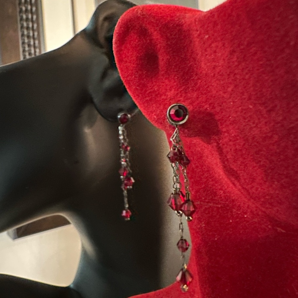 Red Dangle Earrings